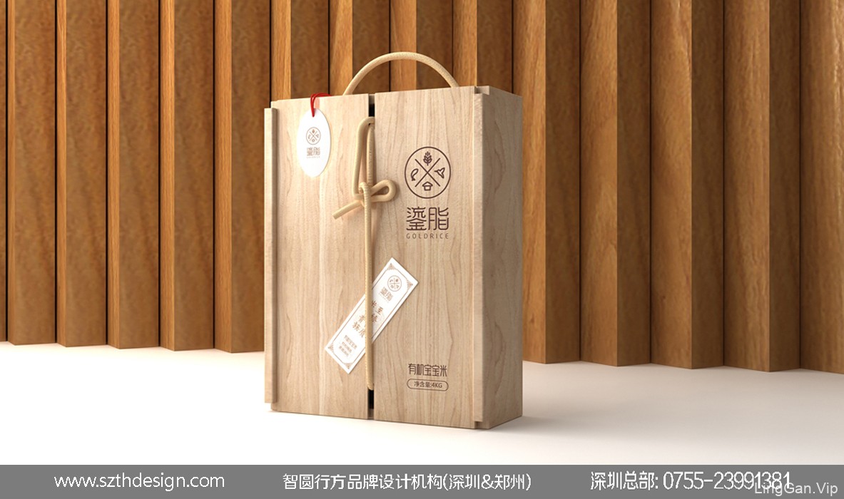 大米木盒包装设计 五谷杂粮包装设计 农产品包装设计