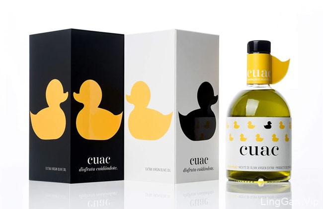 小黄鸭版CUAC AOVE橄榄油包装设计欣赏