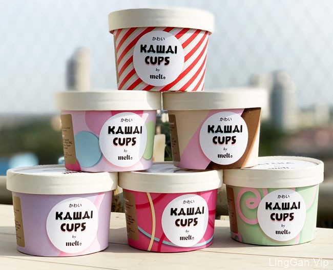 Kawai Cups酸奶冰淇淋包装