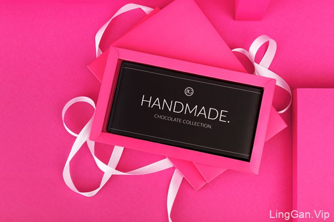 粉色系的BonGenie高级手工巧克力包装设计