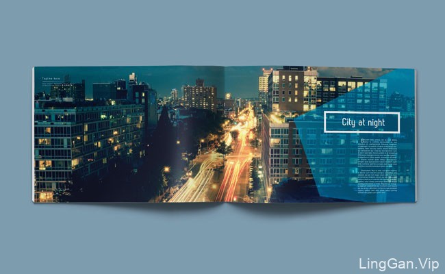 国外蓝色风格的NOVO创意画册模板设计欣赏