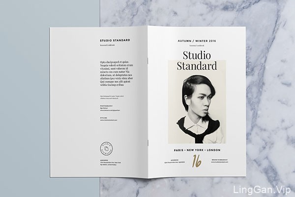 欧美风格Studio Standard时尚行业的画册设计模板