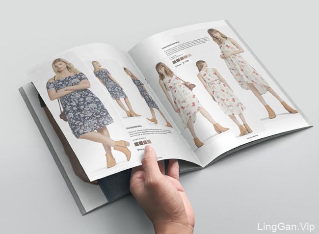 国外女性时尚品牌的目录画册模版设计