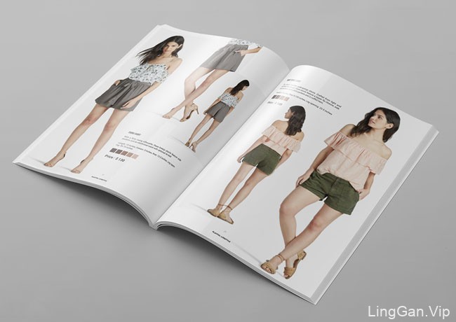 国外女性时尚品牌的目录画册模版设计
