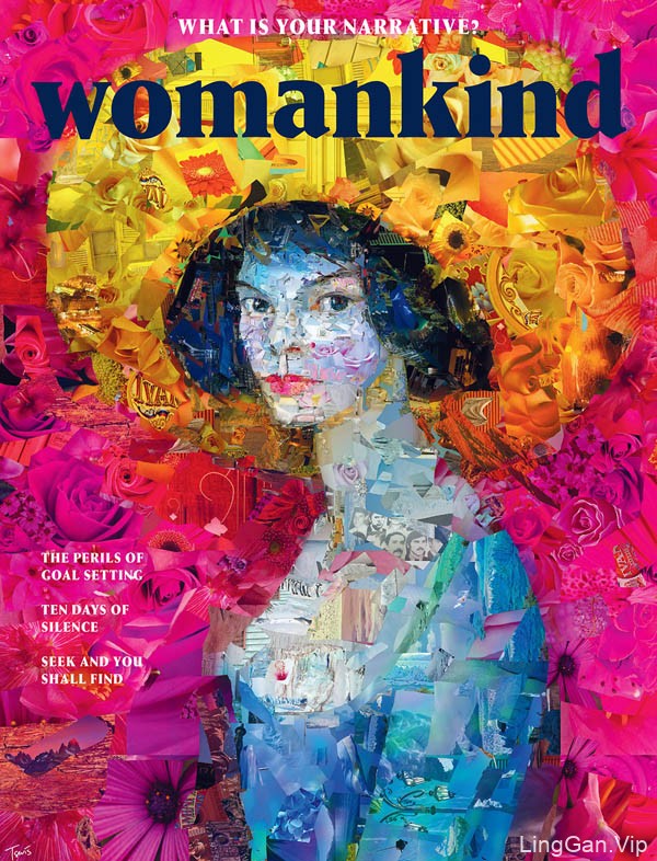 国外《Womankind》女性杂志三周年12期封面设计（一）