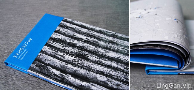 国外Kenozerye蓝色横版书籍画册设计
