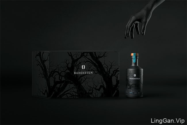 黑色经典VI设计：Bareksten酒品牌形象设计鉴赏
