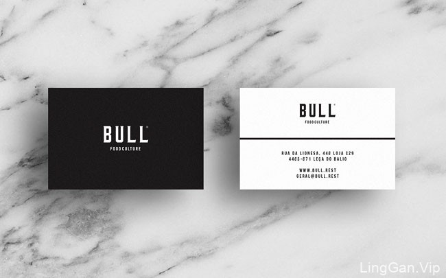 国外深黑色的Bull快餐店企业VI形象设计展示
