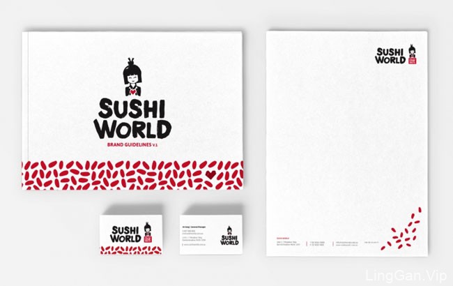 悉尼餐饮行业Sushi World寿司餐厅VI形象设计