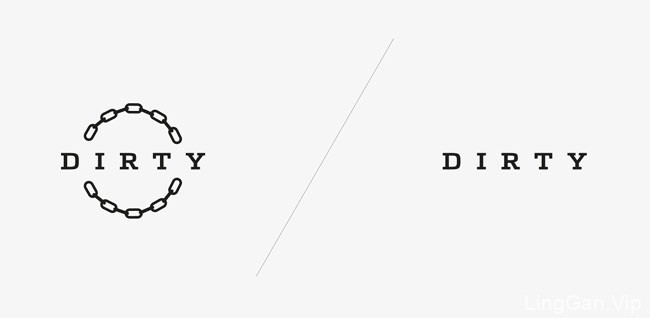 国外黑色风格DIRTY服装行业品牌企业形象VI设计展示