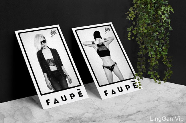 国外墨黑色FAUPE品牌时尚VI形象设计分享