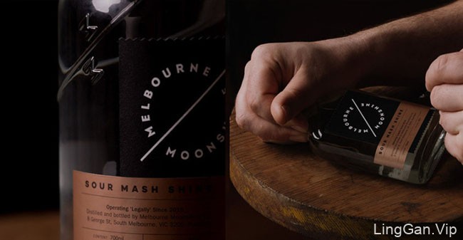 国外MelbourneMoonshine酒业品牌形象VI设计