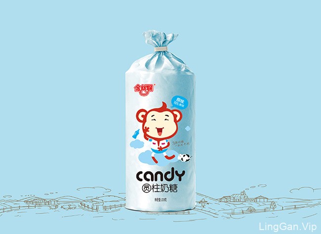 郑州蓝色圣火品牌设计公司投稿：动漫表情风格奶糖品牌VI