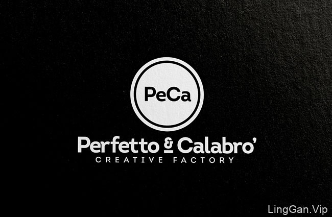 国外Perfetto Calabro创意工坊黑白VI设计分享
