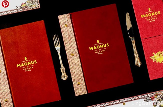 复古风格的艺术气息MAGNUS餐厅餐饮行业的形象VI设计