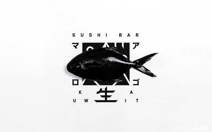 国外餐饮行业的RAW寿司店品牌形象VI设计
