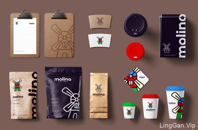 国外餐饮行业VI设计Molino饮食品牌形象设计分享