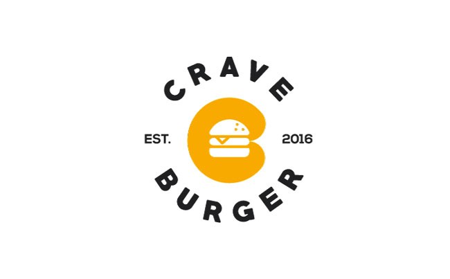 国外Crave Burger汉堡快餐品牌VI形象设计