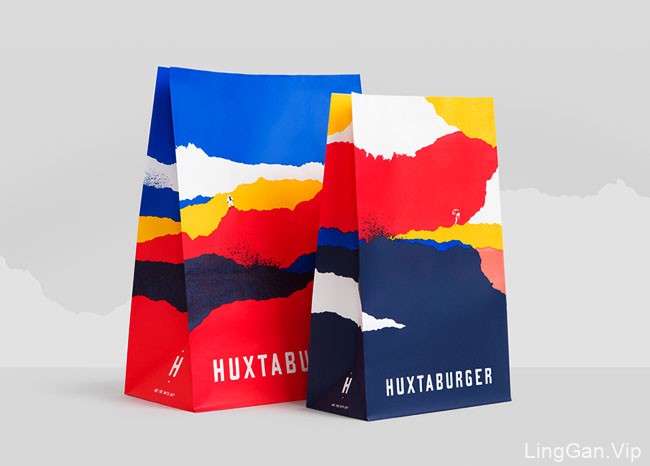 国外Huxtaburger快餐品牌彩色VI形象设计作品16P