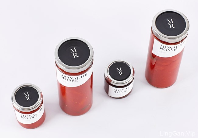 Monache Rosse蕃茄食品系列极简包装设计