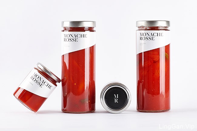 Monache Rosse蕃茄食品系列极简包装设计