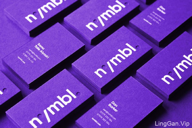 紫色系的nymbl品牌创意名片设计赏析