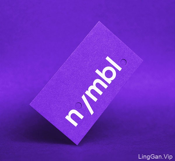 紫色系的nymbl品牌创意名片设计赏析