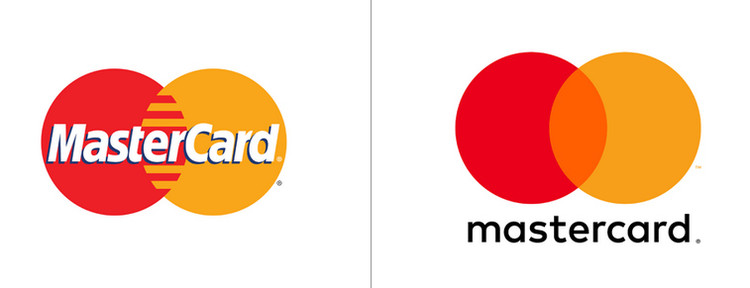 MasterCard万事达卡LOGO进化到成两个圈圈，好看吗？