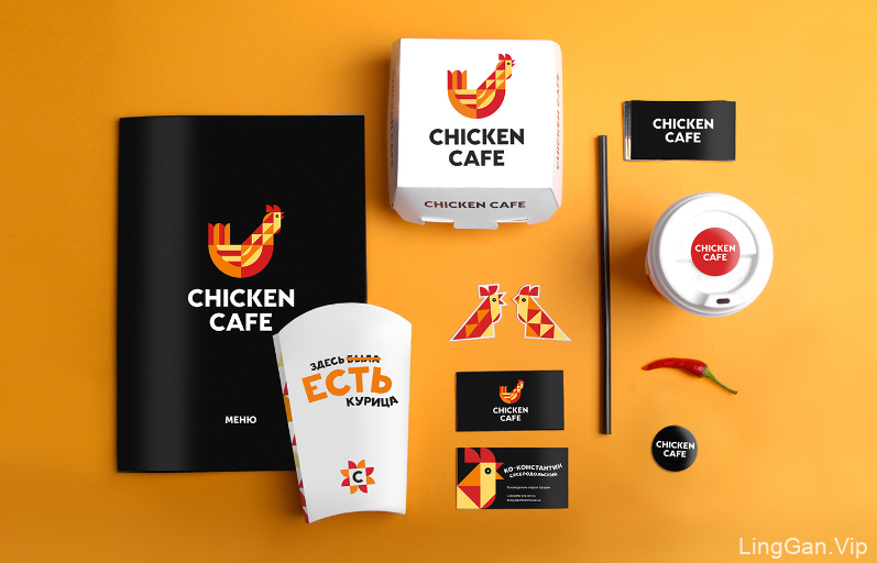 外国连锁快餐店（Chicken Cafe）品牌形象设计