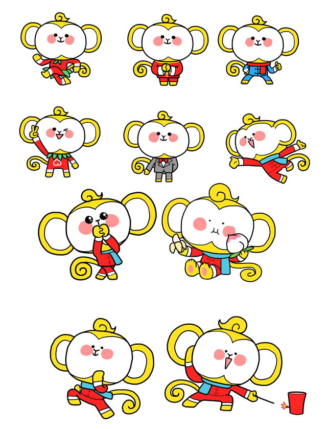 2016猴年央视春晚吉祥物，4个萌猴你会选哪个？